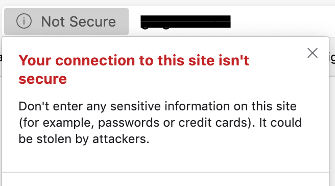 Not Secure Connection