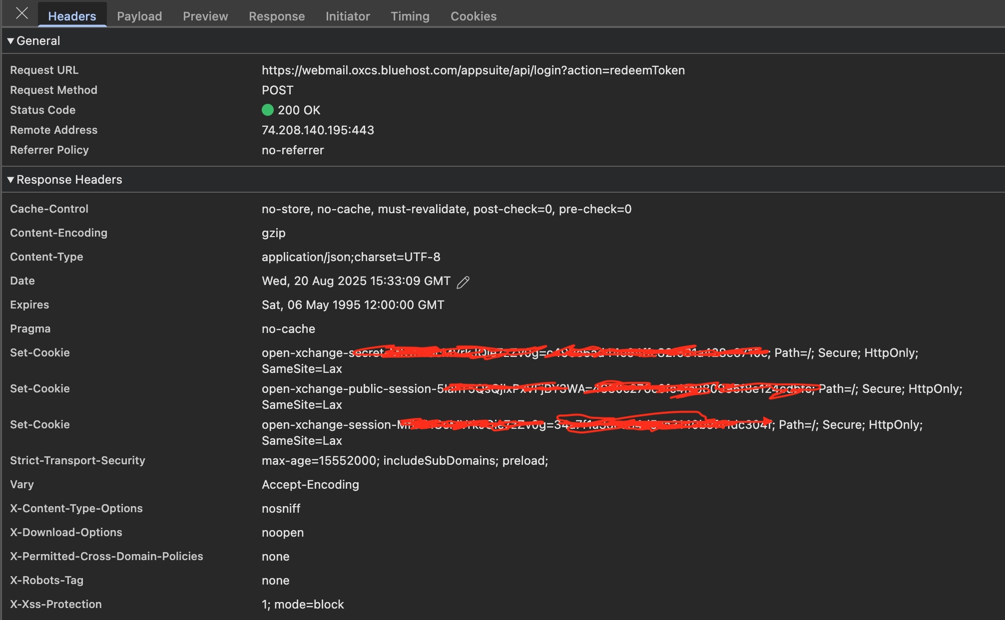 redeem token network call